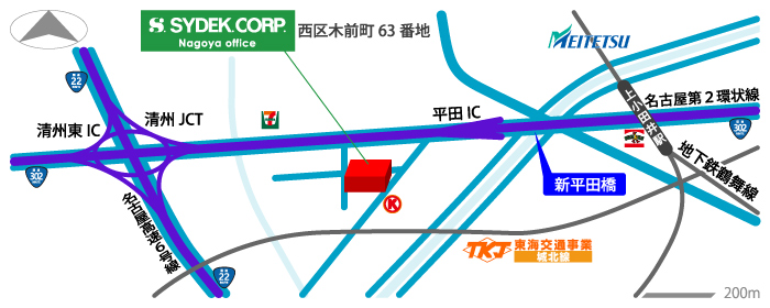 名古屋営業所のマップ