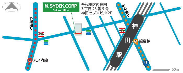 東京営業所のマップ